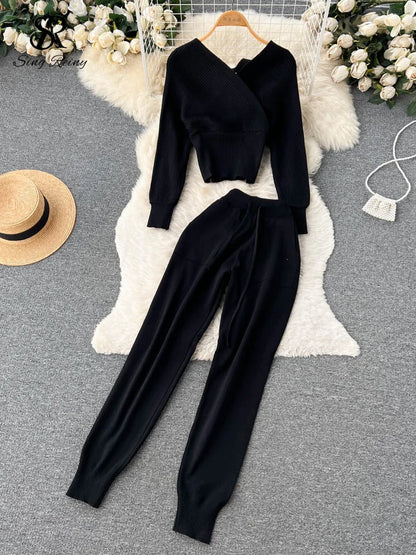 CozyChic - Het Ultieme Winter Trui & Broek Set voor Comfort en Stijl