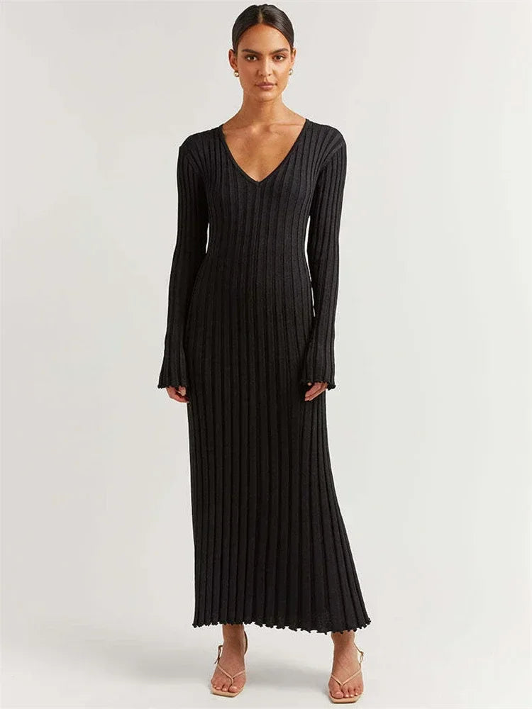 Tossy Elegance Dress - De Perfecte Maxi Jurk voor de Herfst